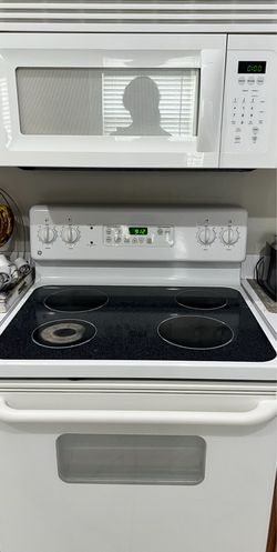 Electric range and over the range microwave set