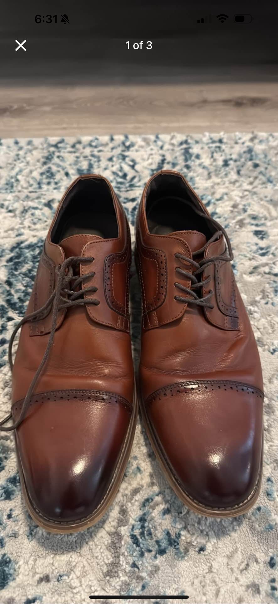 Men’s size 11 dress shoes, Dickinson Cap Toe Oxfords, Stacy Adam’s
