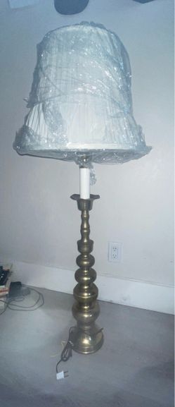 Vintage Brass Lamp with Shade