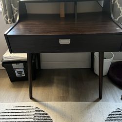 Brown Desk With Drawer