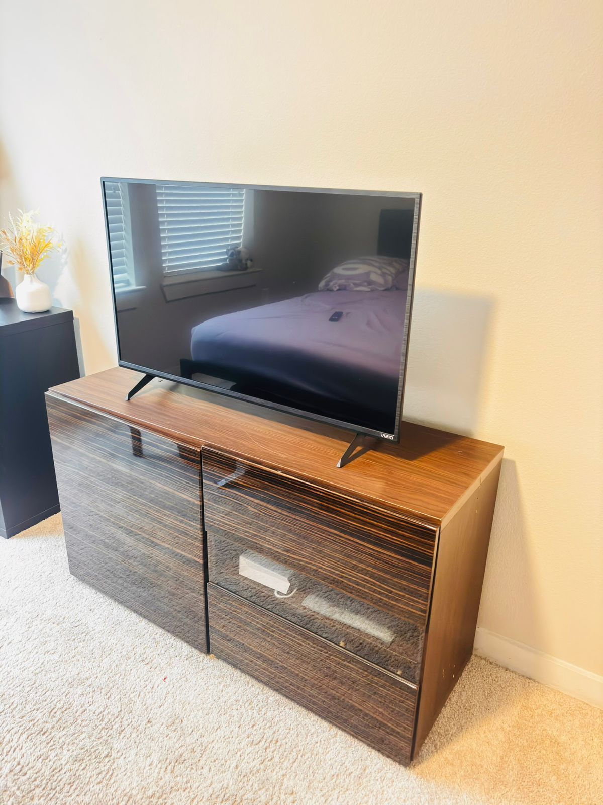 Vizio 43inch TV For Sale With Cabinet Free