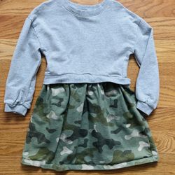 Carter’s Faux Layered Camo Skirt Sweatshirt Dress - Size 7