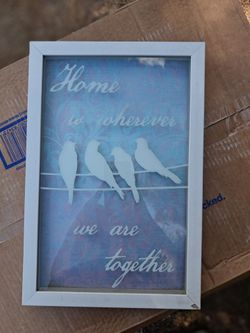 Framed Bird Quote Wall Art