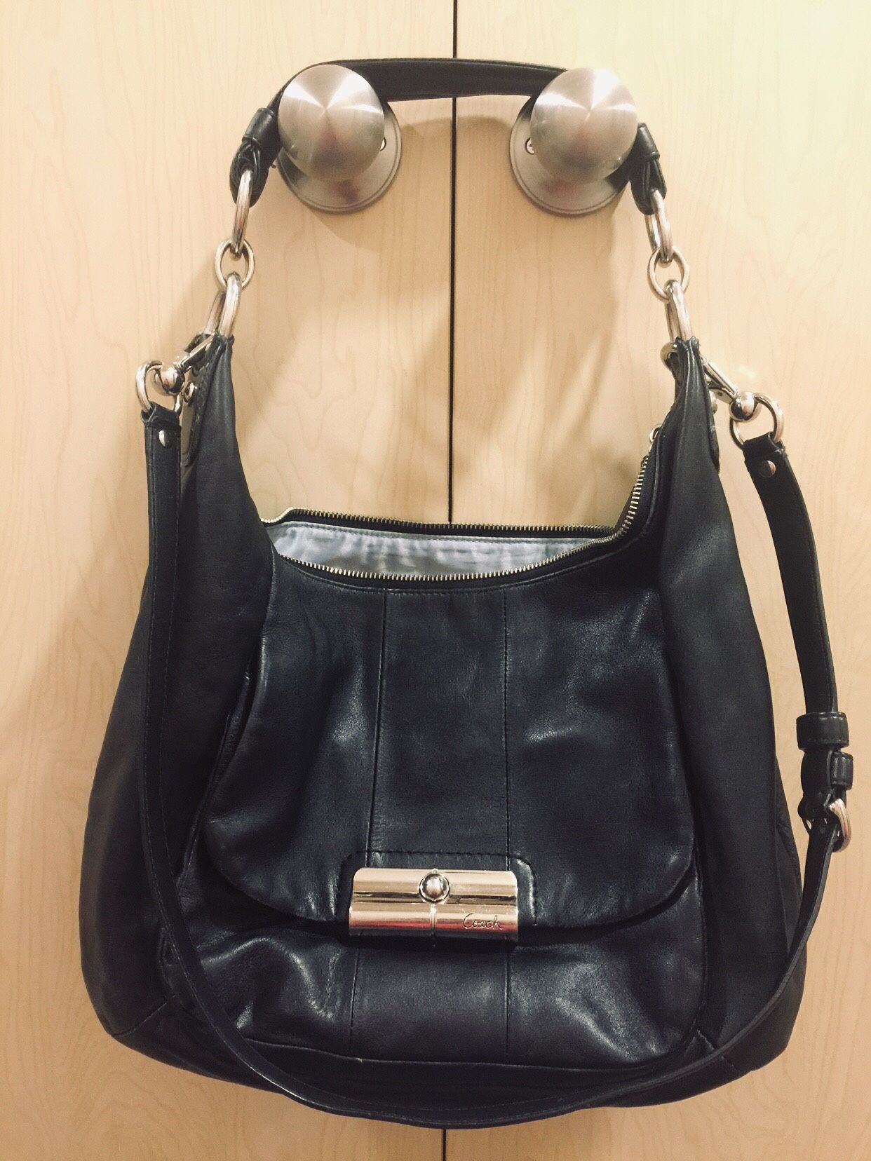 Coach Large Black Leather Handbag