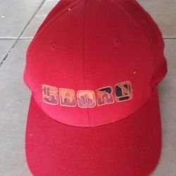 Vintage 5 Boro Skateboarding Flex Fit Hat Red L - XL
