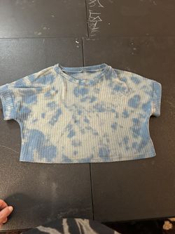 “Clouds” Bleached Blue Brandless Shirt  Size Women’s Small 