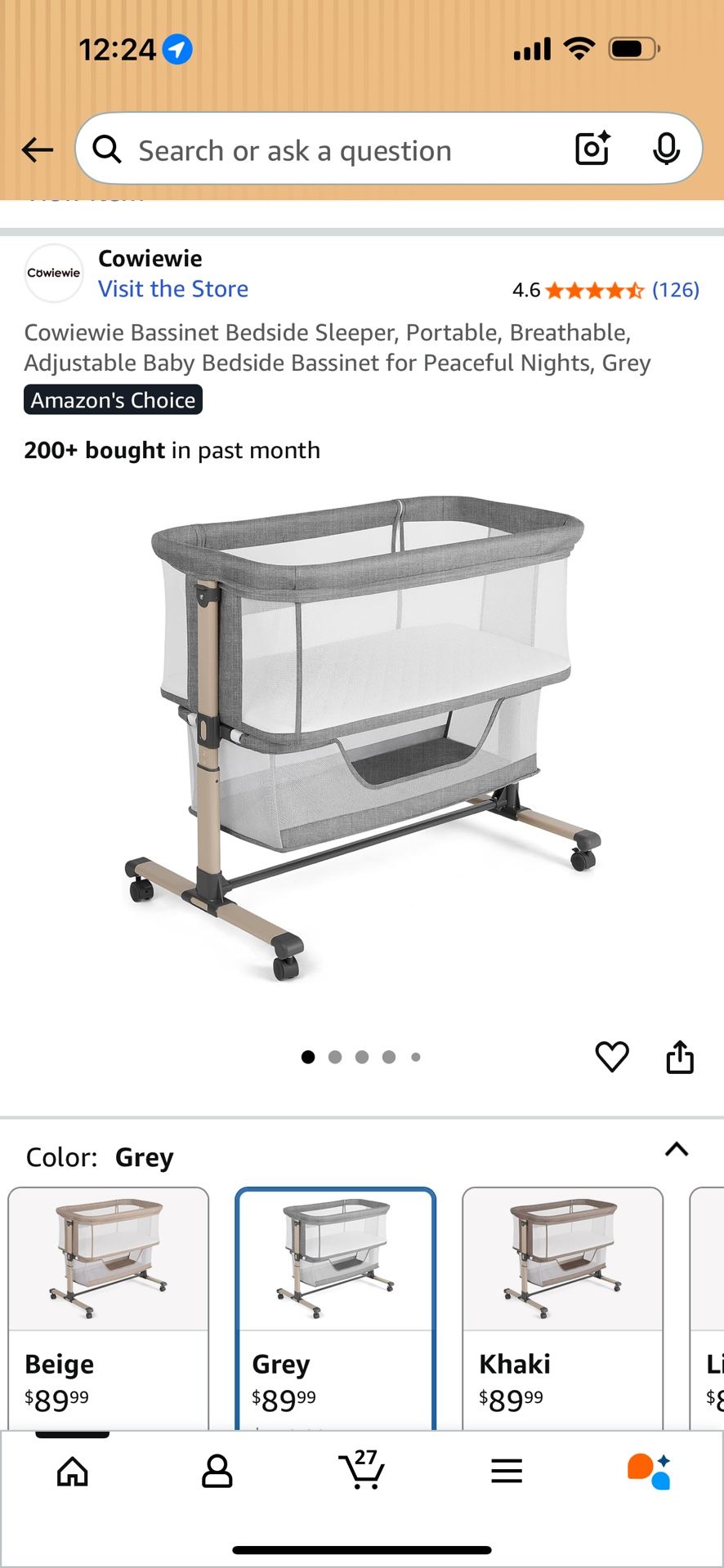 Portable adjustable bassinet bedside sleeper