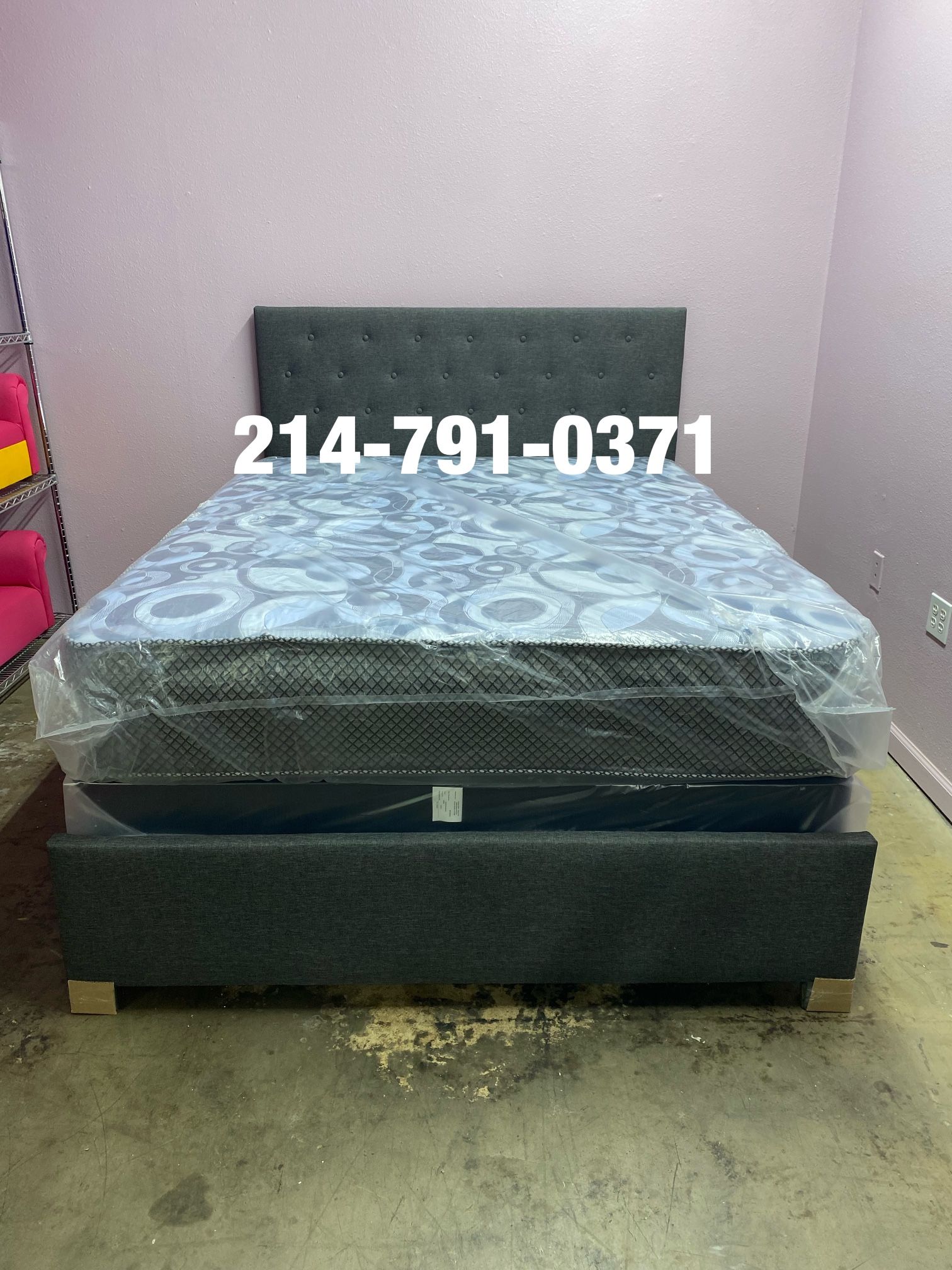 Queen Bed With Mattress 