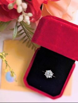 2CT Moissanite Diamond Alternative "Tiffany Style" Engagement Ring, Size 5 And 6.5