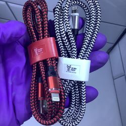 2 Pk iPhone Rapid Charger Cables - 3 Ft - New 