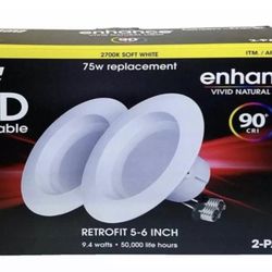 2 Pack Led Dimmable Down Lights