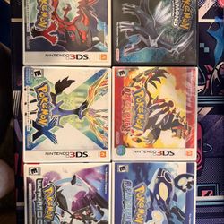 Lot of 9 Pokémon 3DS Games with Case