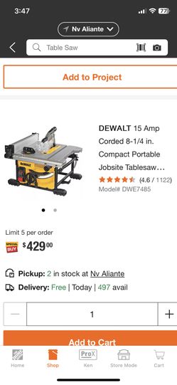 10” Table Saw