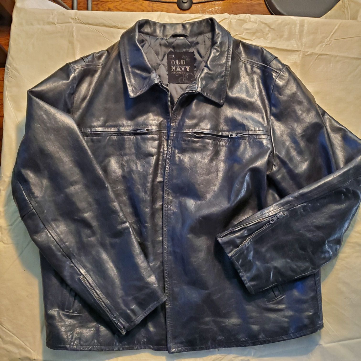 Old navy leather jacket xxl for Sale in Chester PA OfferUp