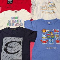6 T-shirts, for boys, Just Cavalli and others, 100% Cotton, 1-2-3-4 years old  