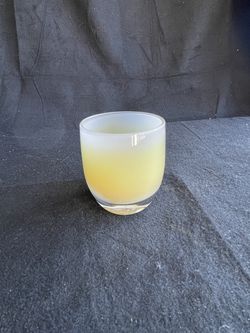 glassybaby Angel Yellow Hand-Blown Glass Votive Candle Holder
