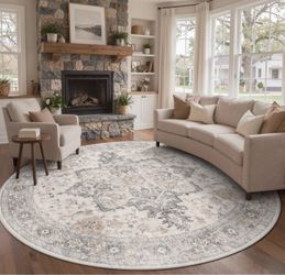 NEW Round 10-foot rug.