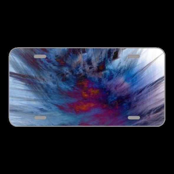 License Plate Novelty Car Front Crash-Land Crash Explosion Art