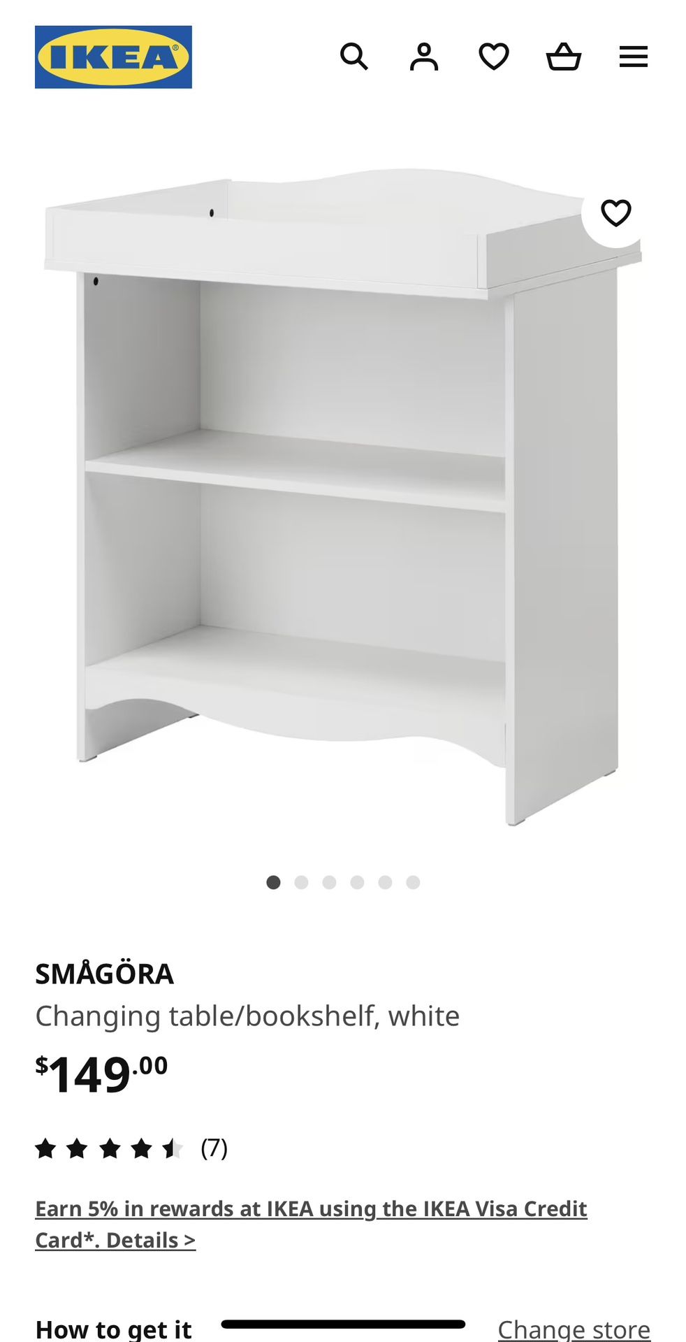 Changing Table / Book Case IKEA Smagora