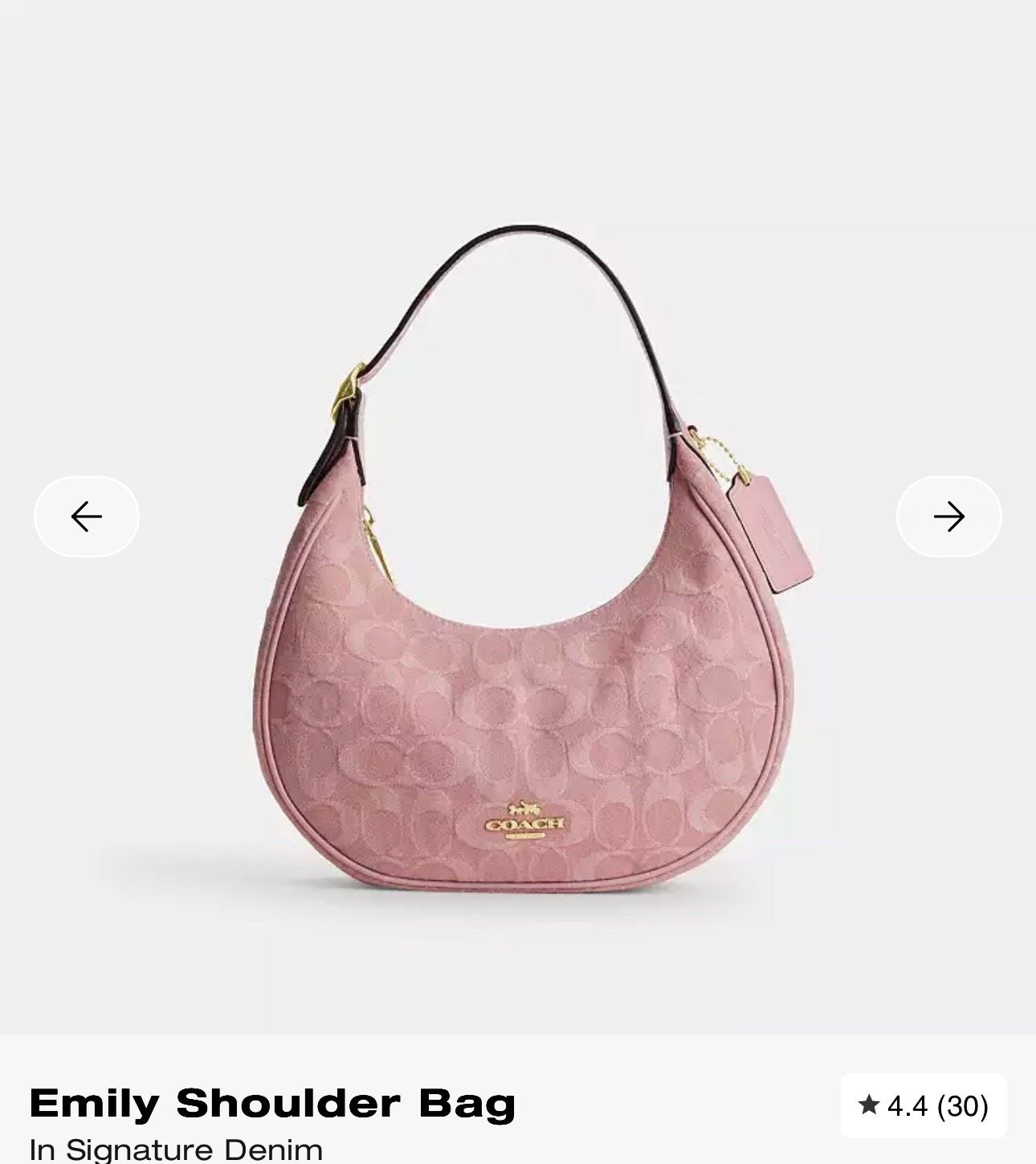 Coach Denim Pink Emily Shoulder Bag