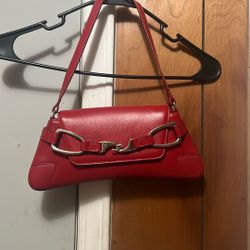 100% Cherry Red Shoulder Bag Comes With Box 