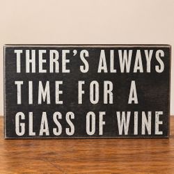 Funny Wine Sign – Rustic Wood Home Decor