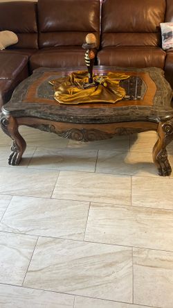 Michael Amini Coffee Table And Two Side Tables