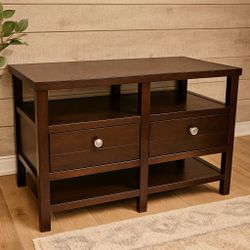 Solid Wood Brown Tv Stand