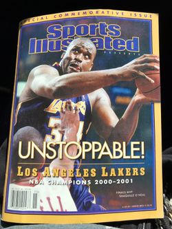 Lakers sports illustrated 2001 Kobe Bryant & Shaw