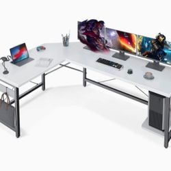 Black Or White L Shaped Desk 