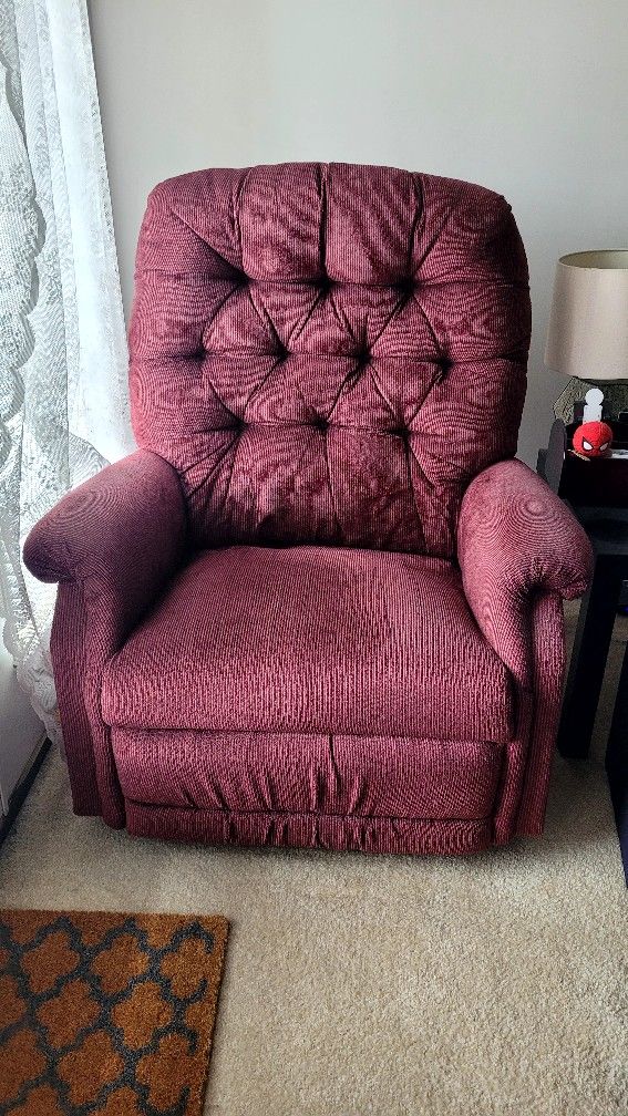 Red Rocking Recliner Lazyboy Chair