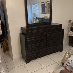 dresser and mirror 