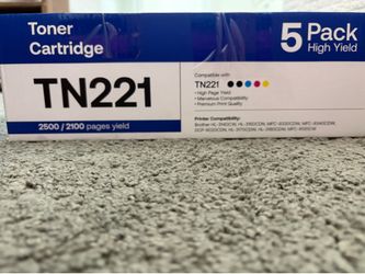 TN221 Toner Cartridges 5-pack