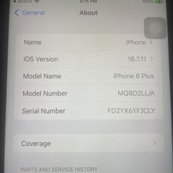 IPHONE 8 PLUS (UNLOCKED for ANY SERVICE) USED (Normal Wear n Tear) $70 Everything works Perfect Absolutely nothing wrong with the Phone