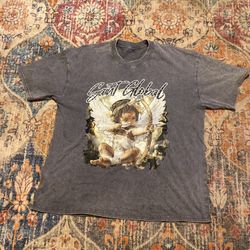 Saint Global Graphic T-Shirt – Vintage Wash – Size Large – Streetwear