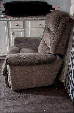 recliner chair (brown/tan)