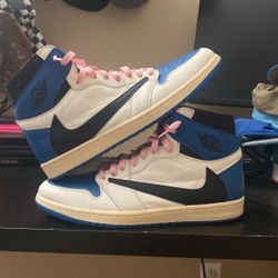 Travis Scott Jordan 1 High Fragment Blue