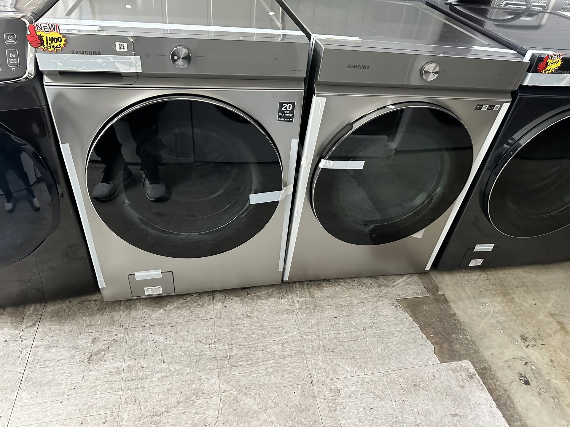 Samsung Bespoke Washer And Gas Dryer