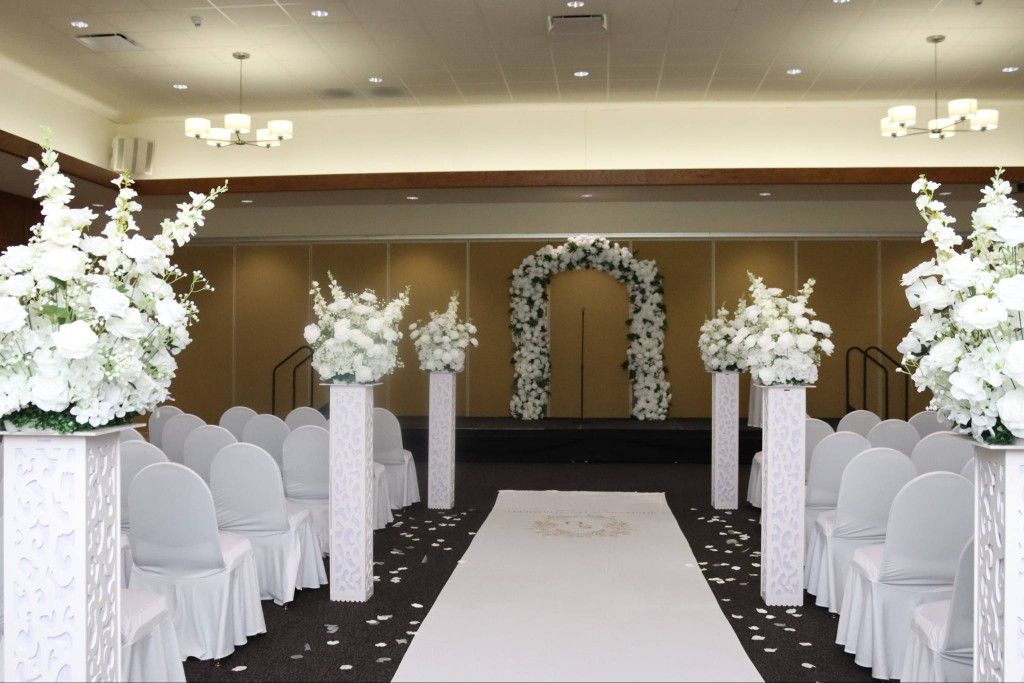 White Flower Wedding Arch