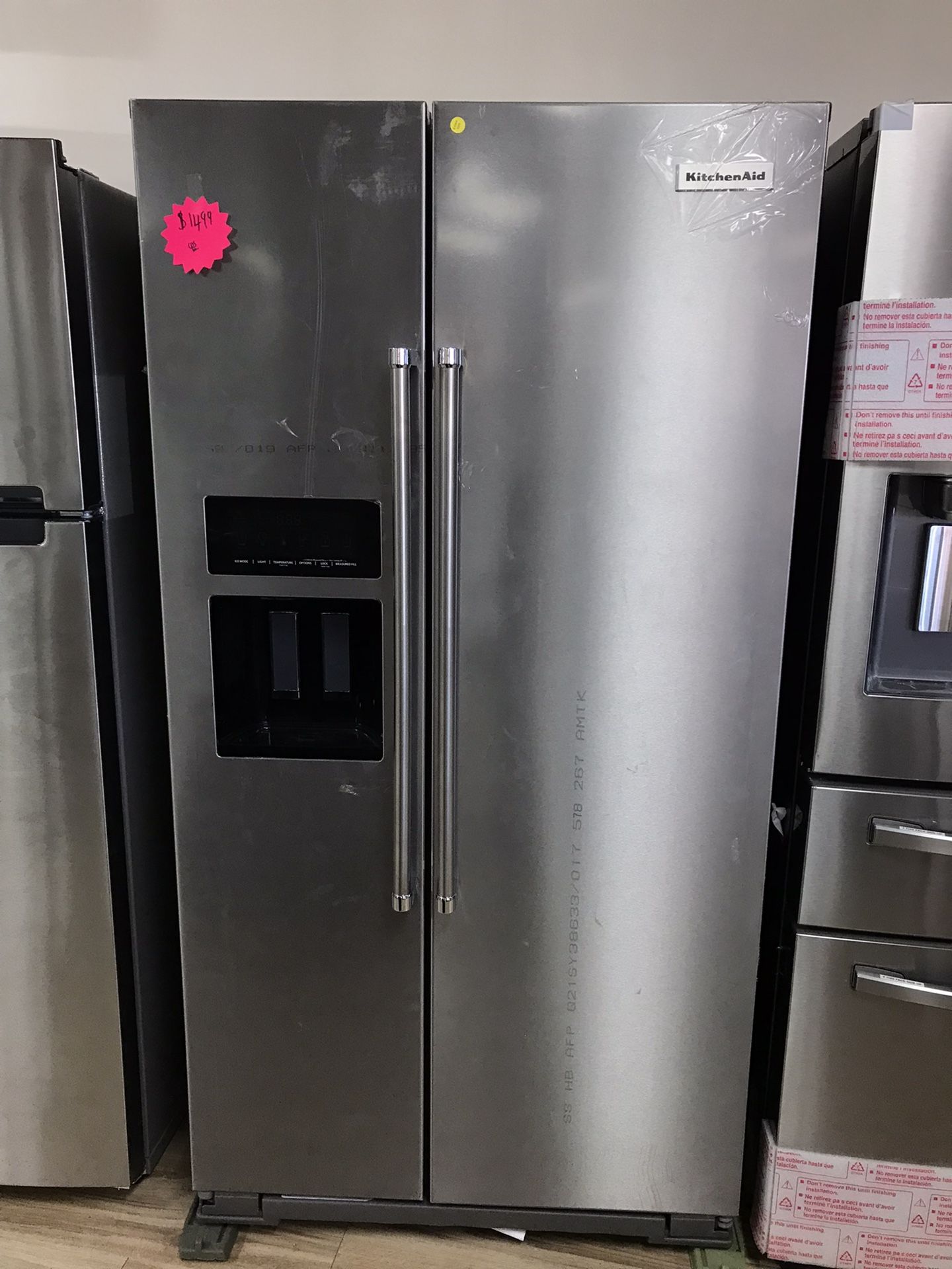 KitchenAid Side By Side Stainless Steel Refrigerator 