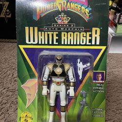 1990s Power Rangers Flip Head White Tiger Sword Ranger