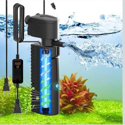 Fish Tank Filter with U - V Light & Timer