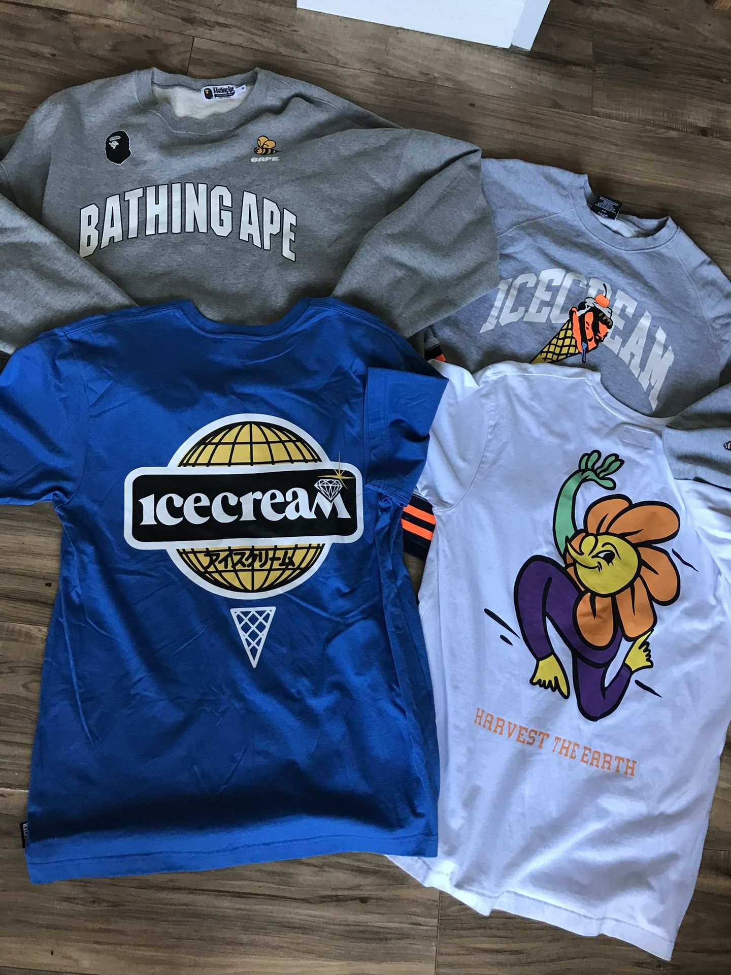 Billionaire Boys Club Bape Ice Cream Lot 5 Items Like New Clothing 