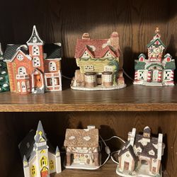 Antique 1980’s And 90s Light Up Houses 