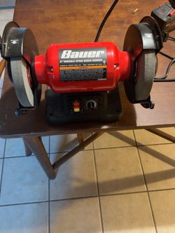 BAUER 8-inch variable speed bench grinder