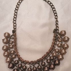 Bronze Coco Tan Pearl Necklace 