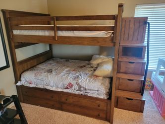 Pottery Barn bunk bed full over full w matresses
