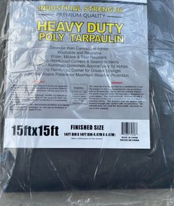 15ft x 15ft Heavy Duty Silver Waterproof Tarp