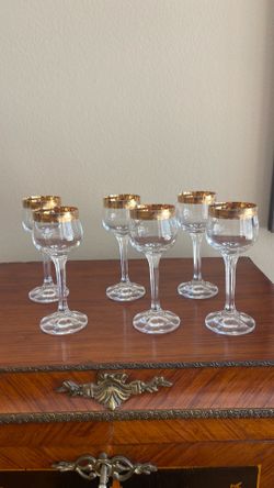 6 after dinner drinks glasses never used