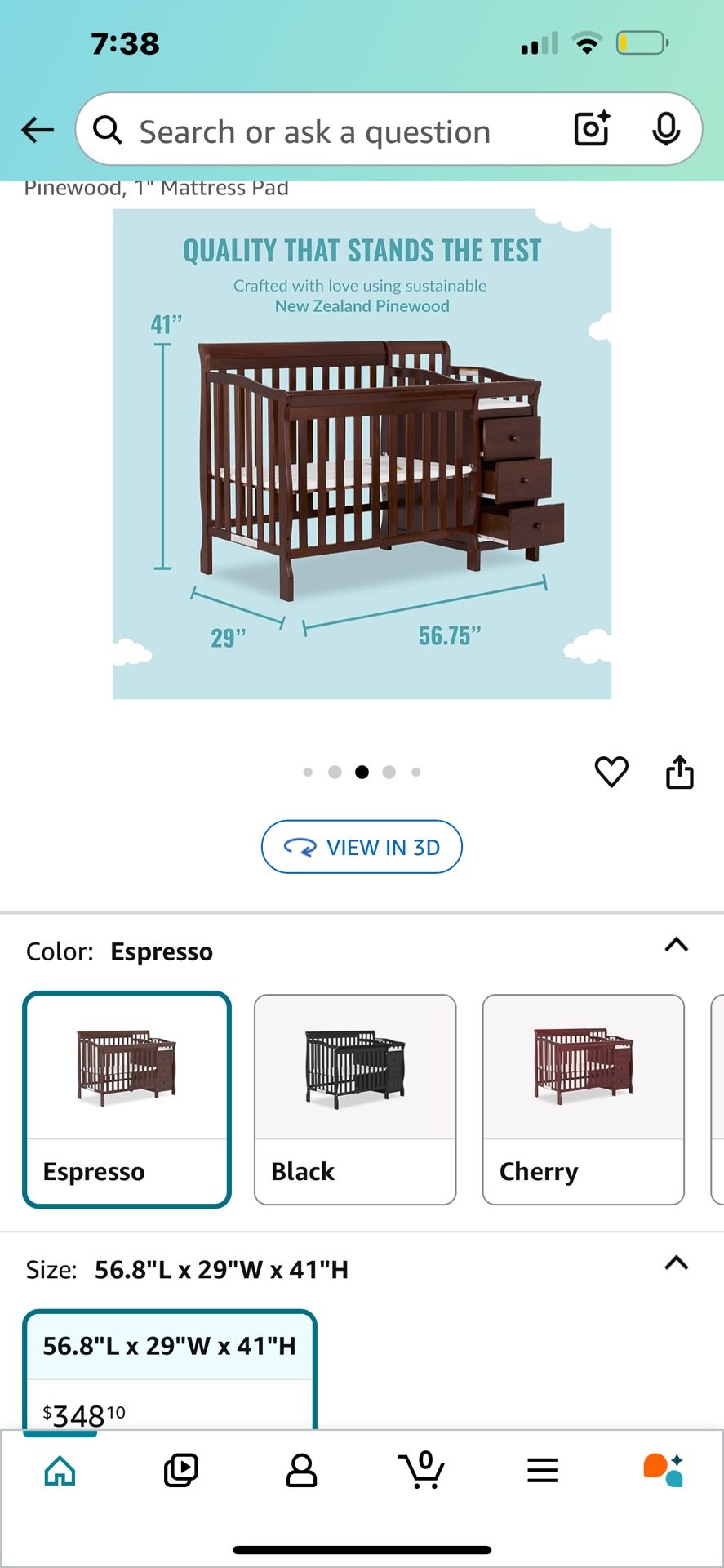Crib With A Changer And Drawers